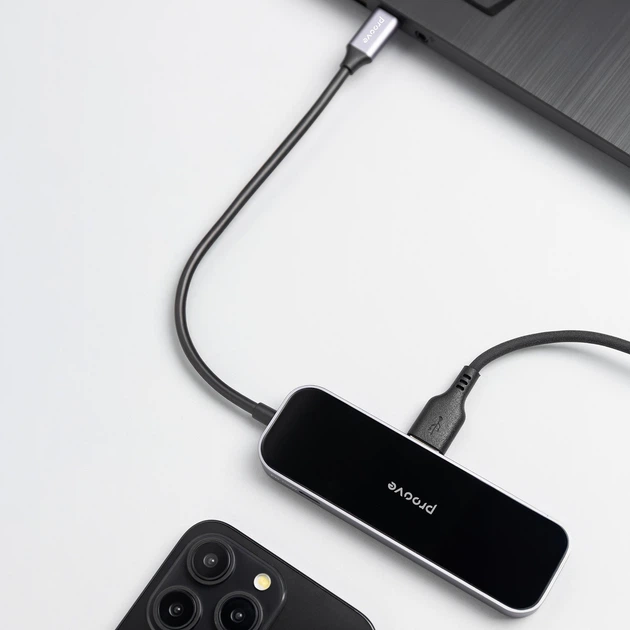USB-хаб Proove Shadow 2xUSB-A 3.0 + 3xType-C PD3.0 100 Вт + HDMI Dark Grey (600790056) - зображення 6