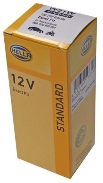 Żarówka samochodowa Hella Standard W21W 12 V (8GA008892002) - obraz 1