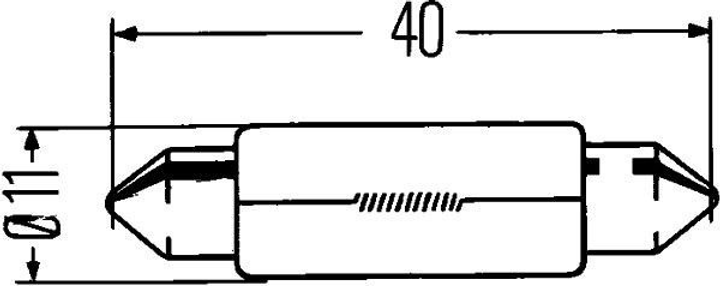 Żarówka samochodowa Hella Standard C10W 12 V (8GM002091131) - obraz 5