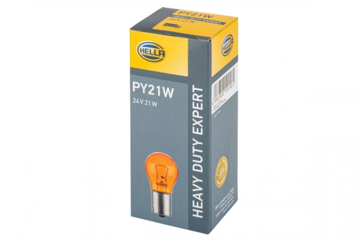 Автомобільна лампа Hella Heavy Duty Expert PY21W 24 В Помаранчева (8GA006841251) - зображення 1