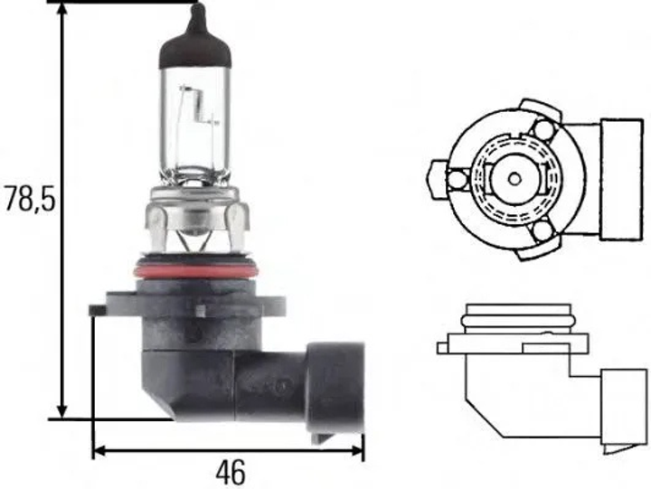 Автомобільна лампа Hella Standard HB4 51 Вт 12 В (8GH005636121) - зображення 6