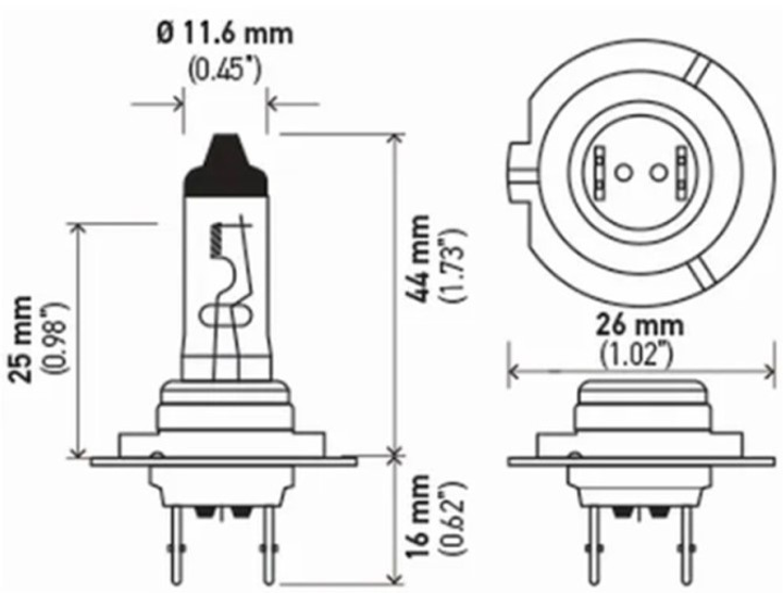 Żarówka samochodowa Hella Standard H7 12 V (8GH178555011) - obraz 4