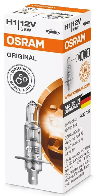 Żarówka samochodowa Osram Original 64150 H1 12 V 55 W (4050300001487) - obraz 1