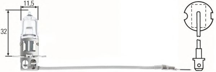 Żarówka samochodowa Hella Standard H3 55 W 12 V (8GH002090131) - obraz 5