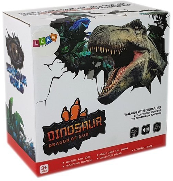 Динозавр LEAN Toys Тиранозавр, що рухається на батарейках Коричневий 7232 (5905884454299) - зображення 1