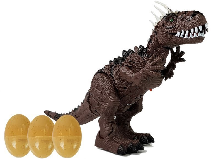 Динозавр LEAN Toys Тиранозавр, що рухається на батарейках Коричневий 7232 (5905884454299) - зображення 4