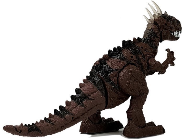 Динозавр LEAN Toys Тиранозавр, що рухається на батарейках Коричневий 7232 (5905884454299) - зображення 5