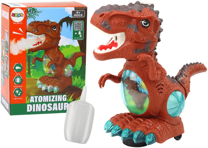 Dinozaur LEAN Toys Tyranozaur na baterie Brązowy 19738 (5905991011132) - obraz 2