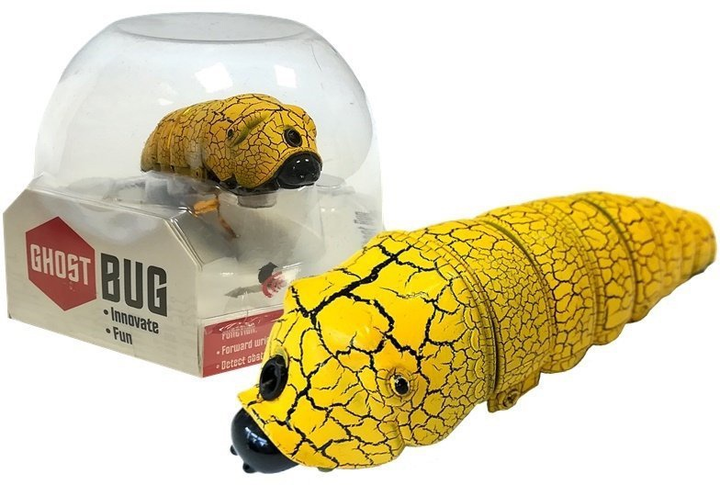 Gąsienica LEAN Toys na podczerwień Żółta 4018 (5907625580120) - obraz 2