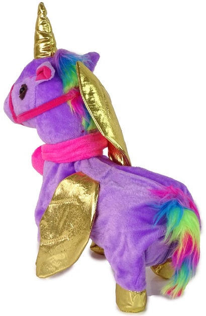 Єдиноріг LEAN Toys із золотими крилами Фіолетовий 12687 (5905214977252) - зображення 3
