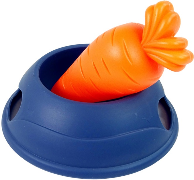 Królik LEAN Toys z miseczką i marchewką Biały 13256 (5905323214583) - obraz 5