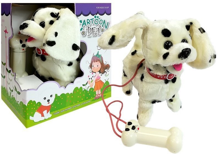 Pies LEAN Toys Dalmatyńczyk ze smyczą i kością sterowany pilotem 4849 (5907625586771) - obraz 2