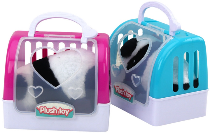 Panda LEAN Toys w transporterze Różowy Niebieski 17613 (5905991004622) - obraz 5