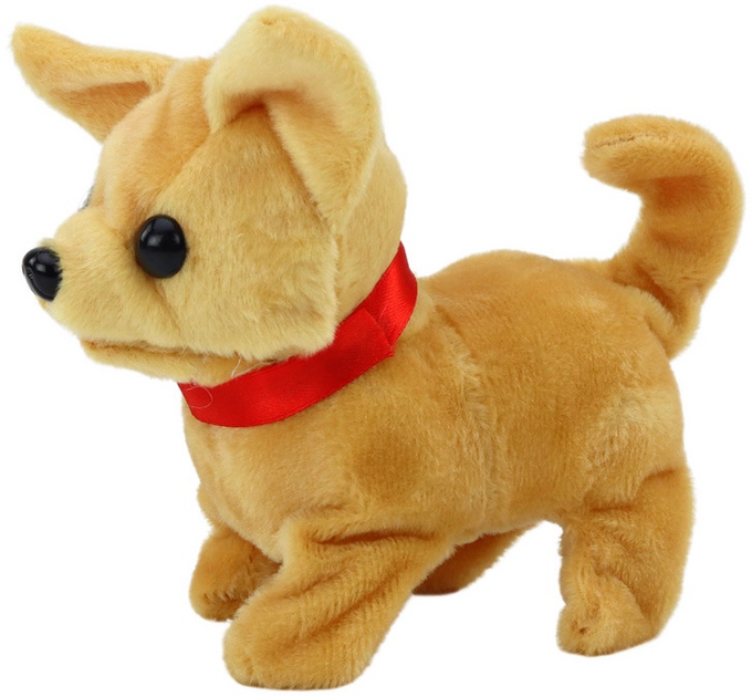 Piesek LEAN Toys chodzi oraz szczeka Beżowy 17597 (5905991004462) - obraz 3