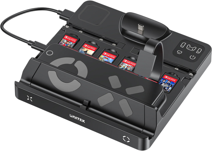 Stacja ładująca Unitek do Nintendo Switch w/ Game Card Reader (G1005ABK01) - obraz 2