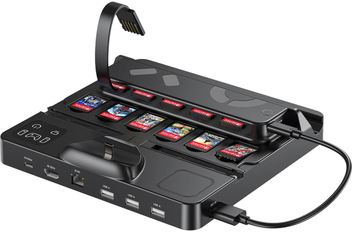 Stacja ładująca Unitek do Nintendo Switch w/ Game Card Reader (G1005ABK01) - obraz 3