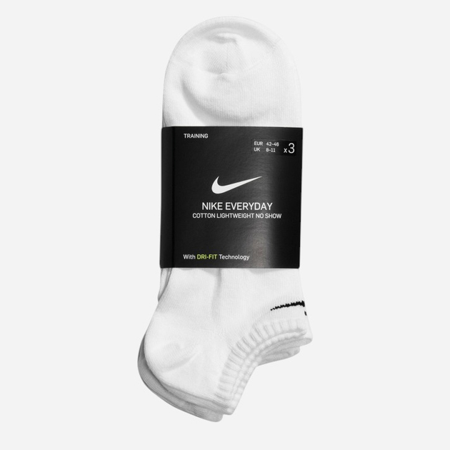 Zestaw skarpet Nike U Nk Everyday Ltwt Ns 3pr SX7678-100 38-42 3 pary Biały (888407239281) - obraz 3