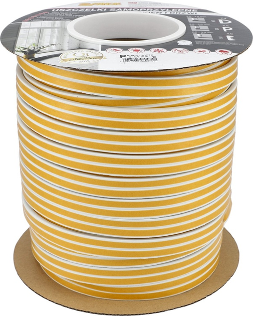 Ущільнювач для вікон та дверей Stomil Sanok EPDM тип P 100 м Білий (5901729798047) - зображення 1