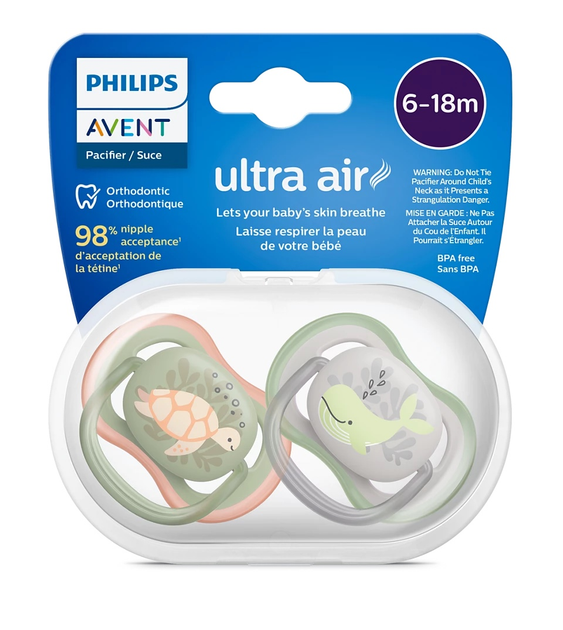 Smoczek ortodontyczny Philips AVENT Ultra Air 6-18m 2 szt SCF085/60 (8720689017558) - obraz 7