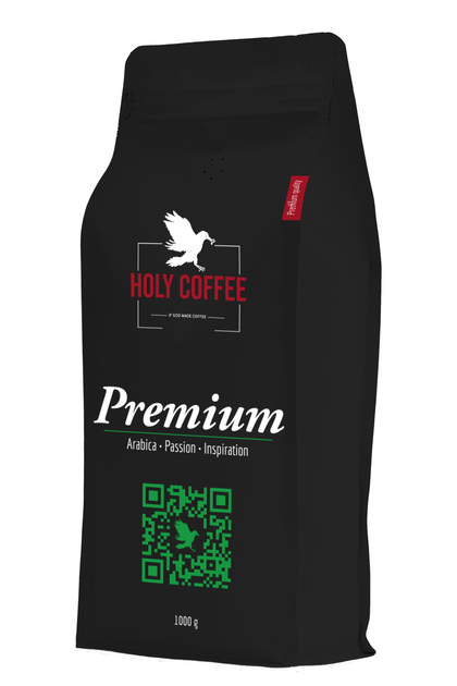 Кава натуральна смажена в зернах Holy Coffee Premium 1 кг - Фото 2 Кава натуральна смажена в зернах Holy Coffee Premium 1 кг - зображення 2
