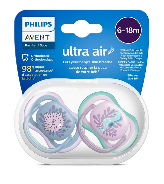 Smoczek ortodontyczny Philips AVENT Ultra Air 6-18m 2 szt SCF085/61 (8720689017565) - obraz 6