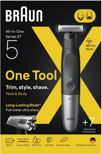 Триммер для бороды и тела Braun All-in-One Series XT5 XT5100