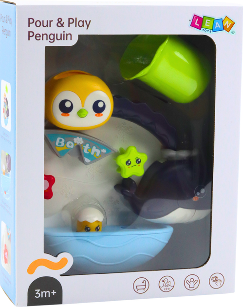 Zabawka do kąpieli LEAN Toys Pingwin 22652 (5905991050018) - obraz 1