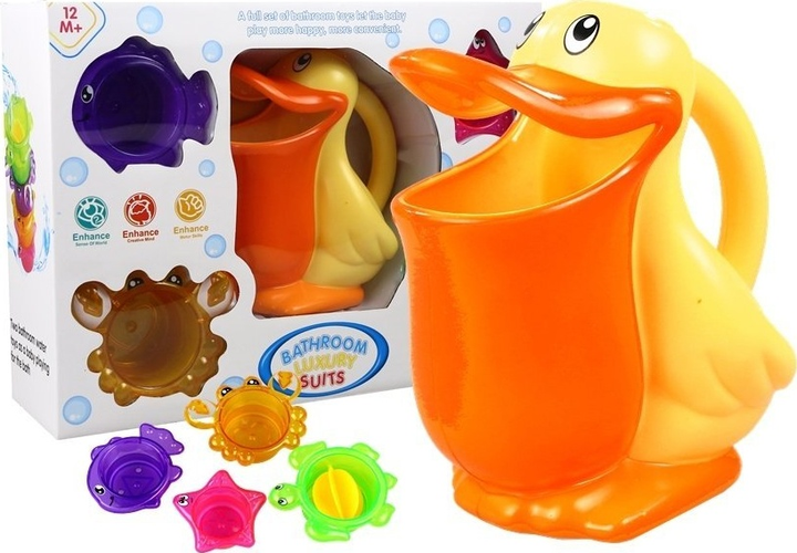 Іграшка для купання LEAN Toys Pelikan з формочками 2221 ( 5905884457047) - зображення 2