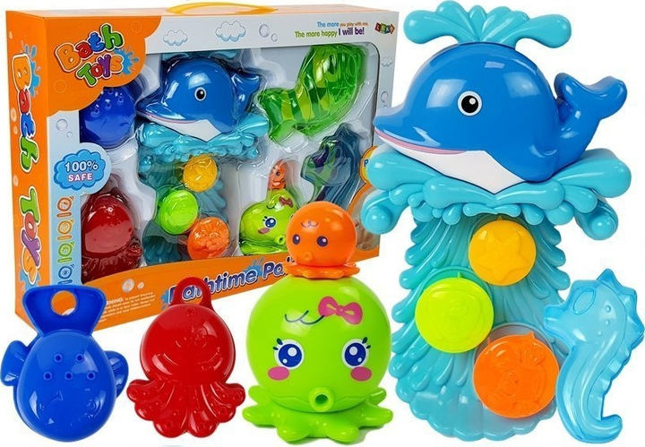 Zestaw do kąpieli LEAN Toys Delfinek ze zwierzętami morskimi 7607 (5905214979034) - obraz 2