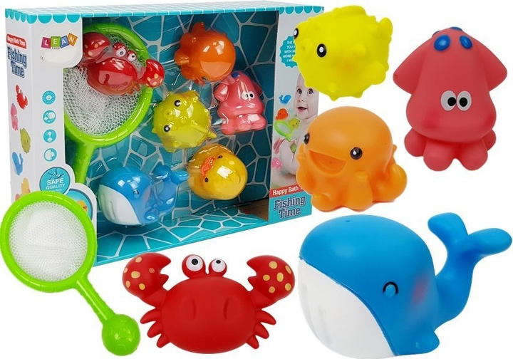 Набір для ванни LEAN Toys Водні тварини з сіткою 8302 (5903802456813) - зображення 2
