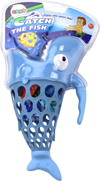 Іграшка для купання LEAN Toys Акула для риболовлі Синя 17893 (5905991007432) - зображення 1