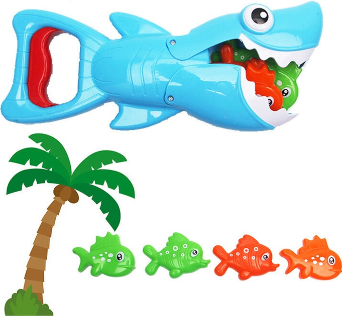 Gra kąpielowa LEAN Toys Rekin Łowca rybek Niebieski 20478 (5905991027652) - obraz 3
