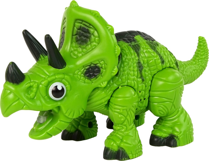 Динозавр LEAN Toys Трицератопс на батарейках Зелений 15165 (5905515355490) - зображення 3