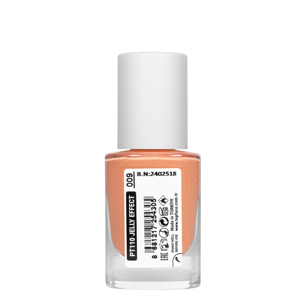 Лак для нігтів topface Jelly Effect Nail Polish швидковисихаючий № 09 Попелясто-рожевий (PT110) - зображення 2
