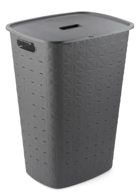 Кошик для білизни Curver Softex 56 л Сірий (3253924848082) - зображення 1