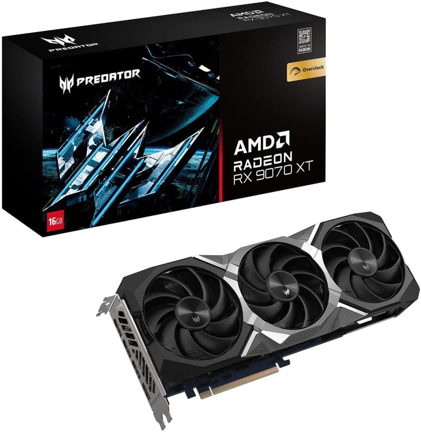 Відеокарта Acer PCI-Ex Predator BiFrost RX 9070 XT OC 16GB GDDR6 (256bit) (3100/20000) (1 x HDMI, 3 x DisplayPort) (DP.Z4FWW.P01) - зображення 7