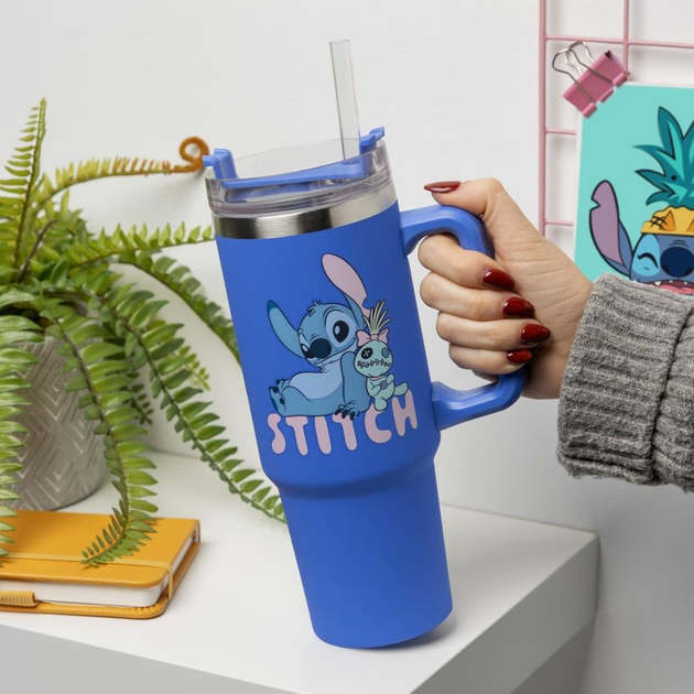 Kubek termiczny Paladone Disney Lilo & Stitch ze słomką 900 ml (5056577758726) - obraz 5