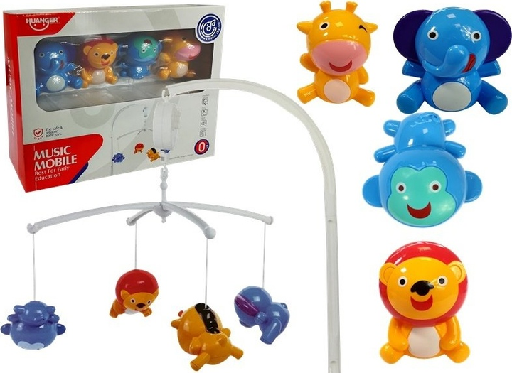 Карусель для дитячого ліжечка LEAN Toys Тваринки зі звуком 4589 (5907625583176) - зображення 2