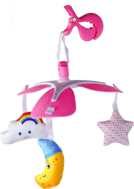 Karuzela do łóżeczka uniwersalna LEAN Toys Różowa 22797 (5905991051466) - obraz 3