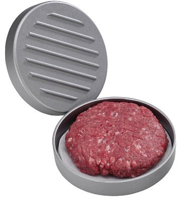 Praska do burgerów Kela Buffalo srebrna (11715) 12 cm (4025457117152) - obraz 5