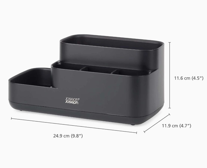 Organizer łazienkowy Joseph Joseph EasyStore czarny (70600) 11.6 x 24.9 x 11.9 cm (5028420009576) - obraz 2