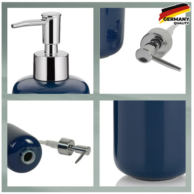 Dozownik do mydła Kela Isabella ceramiczny indygo (20510) 400 ml (4025457205101) - obraz 2