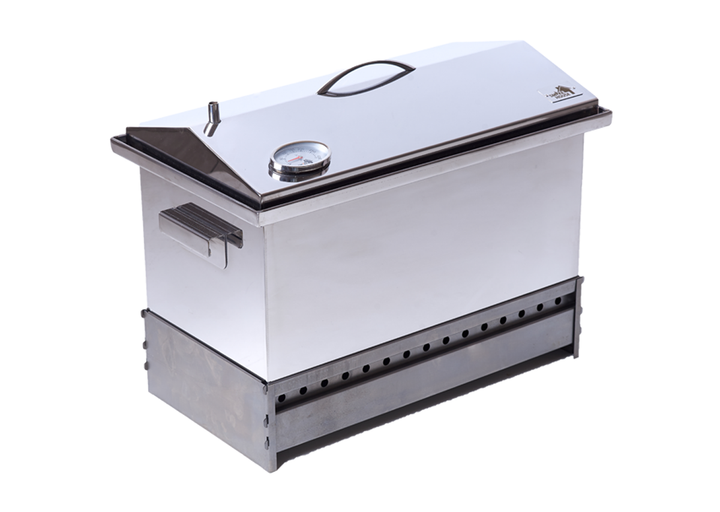 Коптильня SmokeHouse L DeLuxe 520х300х320 мм до 6 кг для гарячого копчення з термометром та аксесуарами нержавіюча сталь - зображення 6
