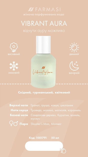 Парфумована вода Farmasi Vibrant Aura для жінок – купити з