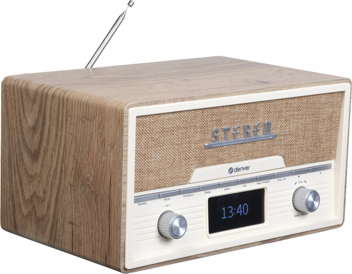 Odbiornik radiowy Denver MDA-525LW Ligth Wood (5706751073496) - obraz 3