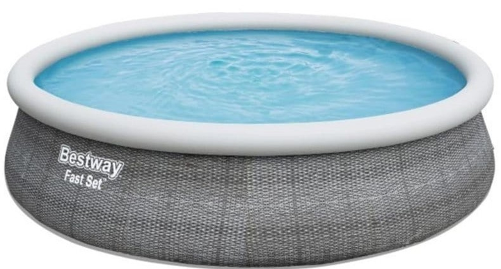 Basen Bestway Fast Set z pompą filtracyjną 57372 457 x 107 cm Szary (6942138984651) - obraz 1