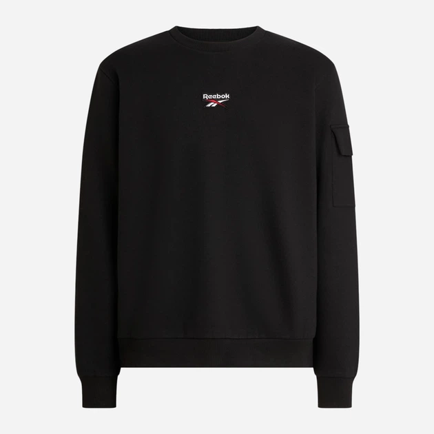 Світшот чоловічий Reebok Peter Cargo Pocket Crewneck 100240684 XL Чорний (1200175360766) - зображення 4