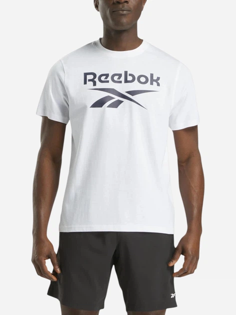 Koszulka męska bawełniana Reebok Chad Big Logo Crew Neck Ss 100240898 L Biała (1200175464471) - obraz 1