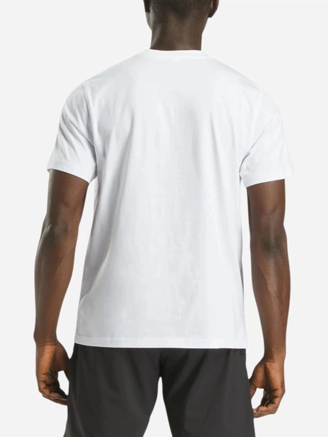 Футболка бавовняна довга чоловіча Reebok Chad Big Logo Crew Neck Ss 100240898 2XL Біла (1200175464518) - зображення 2