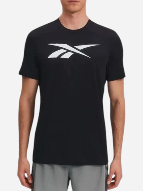 Футболка спортивна довга чоловіча Reebok Jimmy Vector Standar 100242102 XL Чорна (1200175851356) - зображення 1